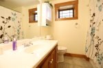 Full Bath on lower level of Private White Mountain Home